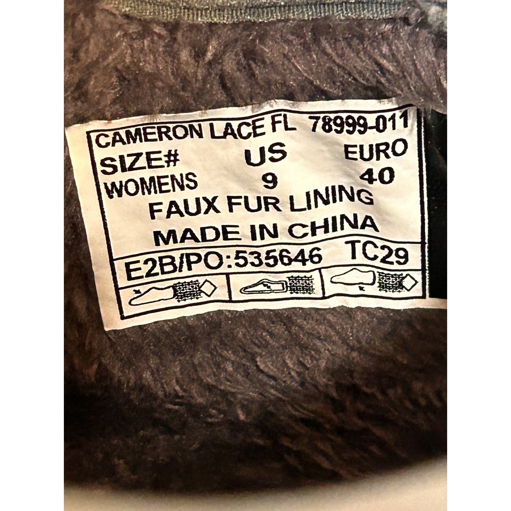 Bogs Cameron Lace Waterproof Winter Boots Gray Faux Fur Lined 78999-011 Womens 9 - Picture 6 of 10